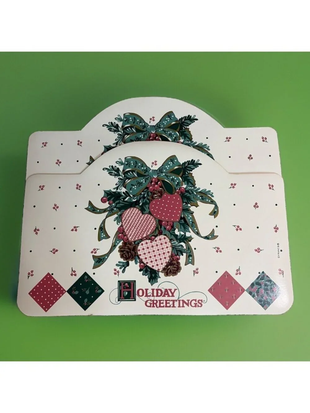 Vintage Franco Christmas Vinyl Placemats 18X12